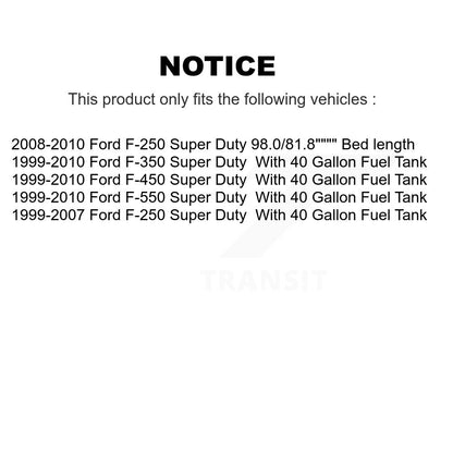 Fuel Tank Strap Rear AGY-01110330 For Ford F-350 Super Duty F-250 F-550 F-450