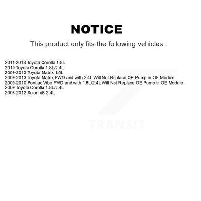 Electric Fuel Pump AGY-4020340 For Toyota Corolla Matrix Pontiac Vibe Scion xB