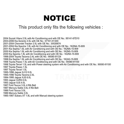 Accessory Drive Belt BAN-4PK1080 For Toyota Tacoma Chevrolet Tracker Kia Sorento