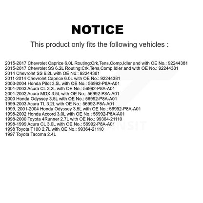 Accessory Drive Belt BAN-4PK1110 For Honda Accord Odyssey Acura Toyota 4Runner