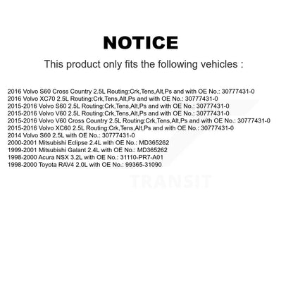 Accessory Drive Belt BAN-5PK1095 For Volvo XC60 Toyota RAV4 S60 V60 Cross XC70