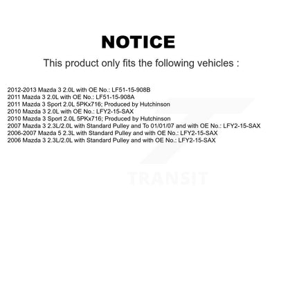 Accessory Drive Belt Air Conditioning BAN-5PK691F For Mazda 3 5 Sport