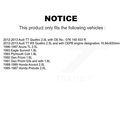 Accessory Drive Belt BAN-5PK930 For Audi TT Quattro Honda Accord Acura TL RS Geo