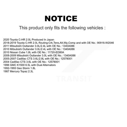 Accessory Drive Belt BAN-6PK1205 For Toyota C-HR Mitsubishi Outlander Cadillac