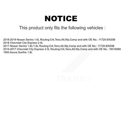 Accessory Drive Belt BAN-6PK1215 For Nissan Sentra Chevrolet City Express Asuna