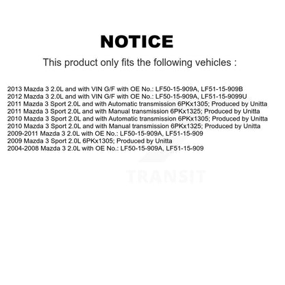 Accessory Drive Belt Water Pump Alternator BAN-6PK1305 For Mazda 3 Sport