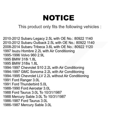 Accessory Drive Belt BAN-6PK1650 For Subaru Outback Legacy Tribeca Chevrolet S10