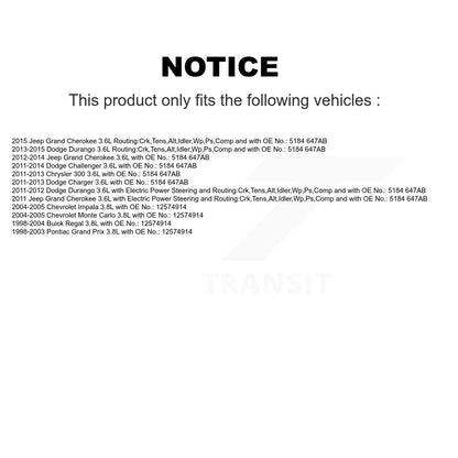 Accessory Drive Belt BAN-6PK1685 For Jeep Grand Cherokee Dodge Durango Chrysler