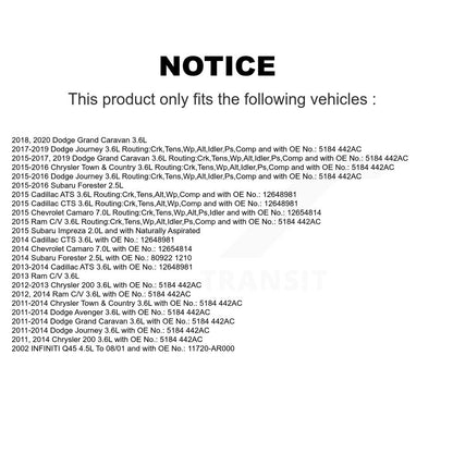 Accessory Drive Belt BAN-6PK1960 For Dodge Grand Caravan Journey Chrysler Subaru