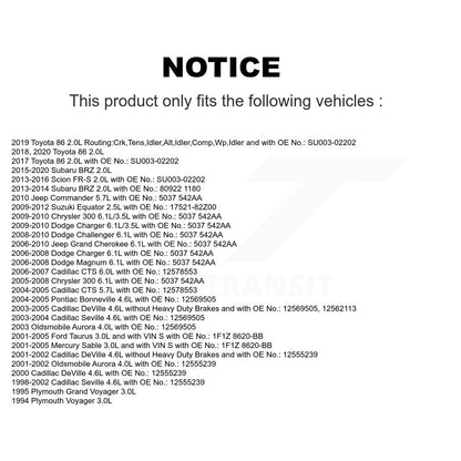 Accessory Drive Belt BAN-6PK2070 For Dodge Chrysler 300 Jeep Grand Cherokee Ford