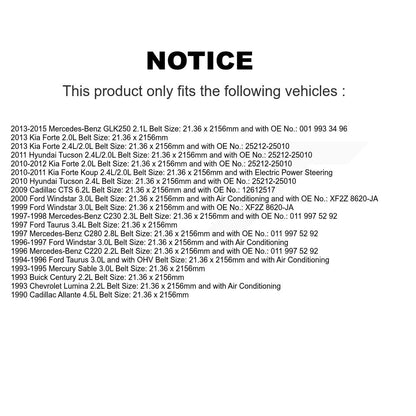 Accessory Drive Belt BAN-6PK2160 For Kia Hyundai Tucson Forte Mercedes-Benz Koup