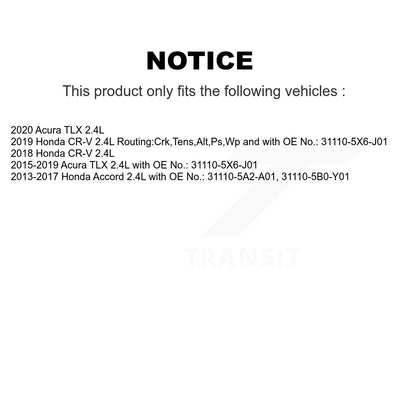 Accessory Drive Belt BAN-7PK1440 For Honda CR-V Accord Acura TLX 2.4L
