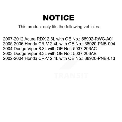 Accessory Drive Belt BAN-7PK1732 For Honda CR-V Acura RDX Dodge Viper