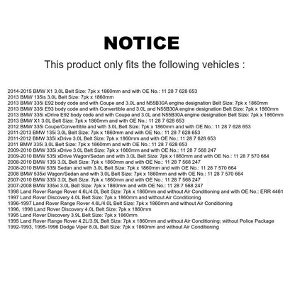 Accessory Drive Belt BAN-7PK1865 For BMW X1 335i xDrive 135i 335xi 535i 535xi