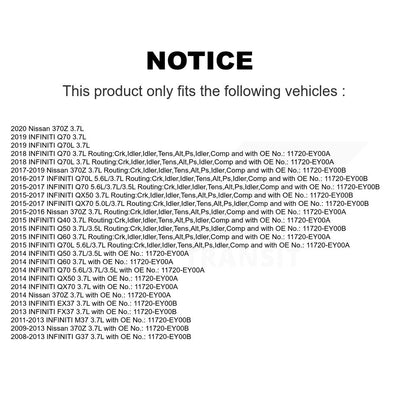 Accessory Drive Belt BAN-7PK2020A For INFINITI G37 QX50 Q50 Nissan 370Z QX70 M37