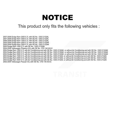 Accessory Drive Belt BAN-7PK2570 For Dodge Ram 1500 3500 2500 Volkswagen Passat