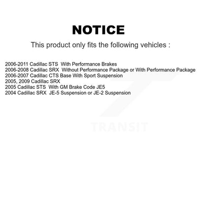 Ceramic Disc Brake Pads Rear CMX-D1020 For Cadillac CTS SRX STS