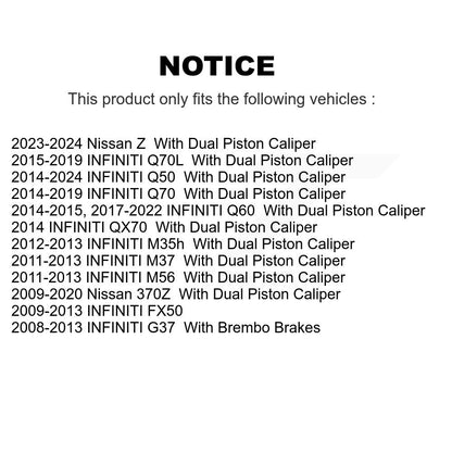 Ceramic Disc Brake Pads Rear CMX-D1347 For INFINITI Q50 G37 Nissan 370Z Q60 Z