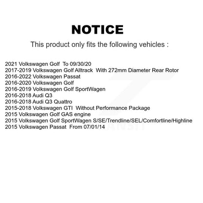 Ceramic Disc Brake Pads Rear CMX-D1779 For Volkswagen Golf SportWagen Passat GTI