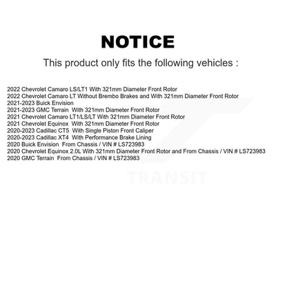 Ceramic Disc Brake Pads Front CMX-D2314 For GMC Terrain Chevrolet Equinox Buick