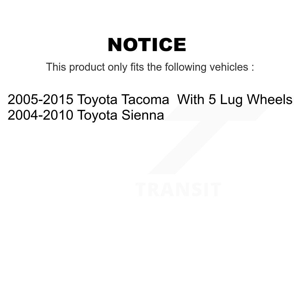 Drum Brake Wheel Cylinder Rear Pair For Toyota Tacoma Sienna