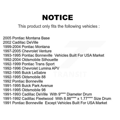 Drum Brake Wheel Cylinder Rear Pair For Pontiac Montana Chevrolet Venture Buick