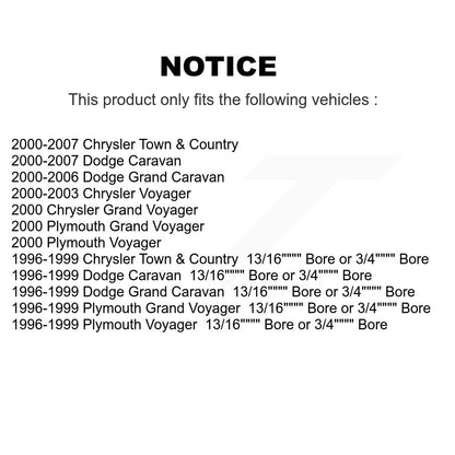 Drum Brake Wheel Cylinder Rear Pair For Dodge Caravan Grand Chrysler Town &