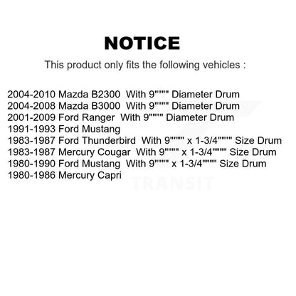 Drum Brake Wheel Cylinder Rear Pair For Ford Ranger Mazda Mustang B4000 B3000