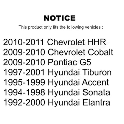 Drum Brake Wheel Cylinder Rear Kit For Chevrolet Cobalt Pontiac G5 HHR Hyundai
