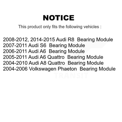 Wheel Bearing Assembly Front Pair For Audi A6 Quattro R8 A8 S6 Volkswagen