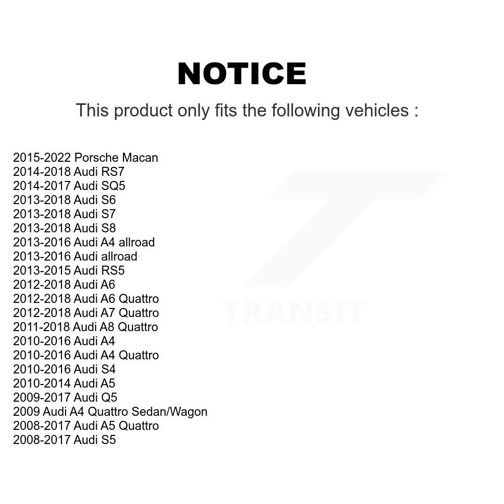 Wheel Bearing Assembly Front Pair For Audi Q5 Porsche Macan A4 Quattro A5 S4 S5
