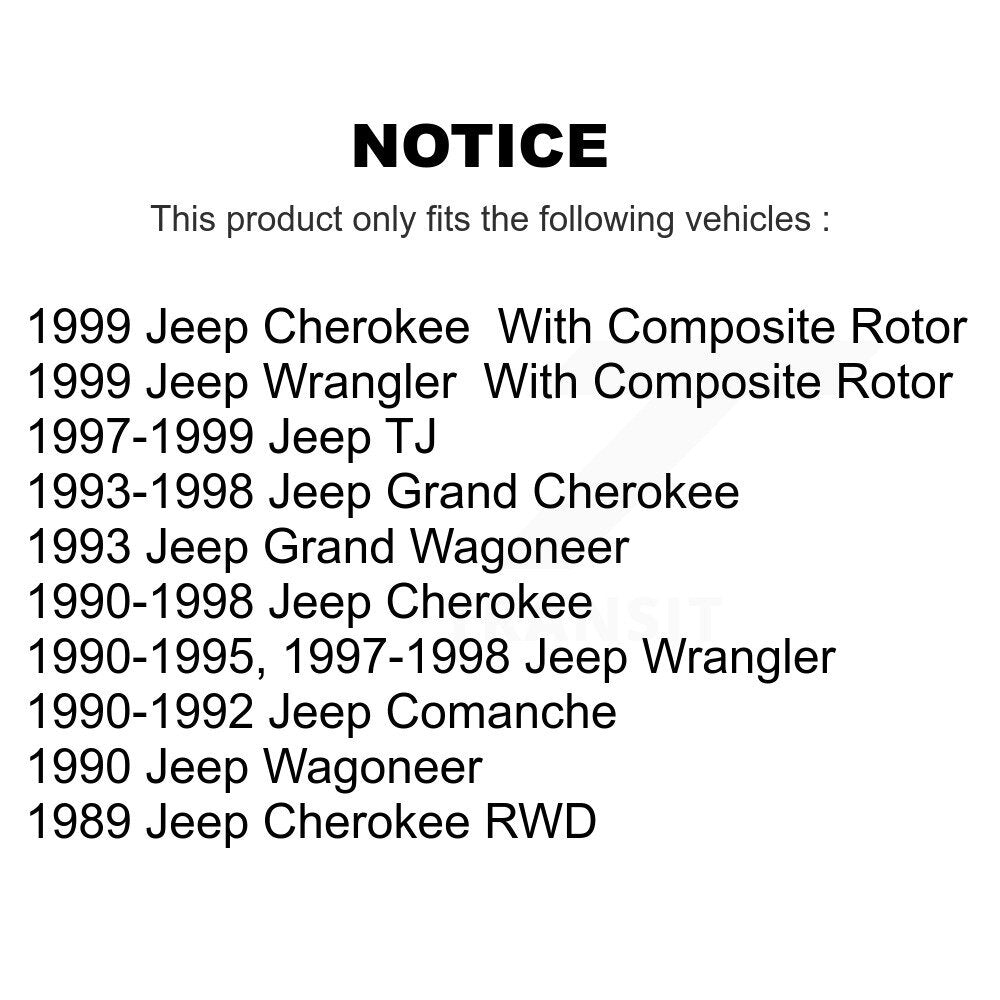 Wheel Bearing Hub Assembly Front Pair For Jeep Wrangler Cherokee Grand Comanche