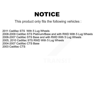 Wheel Bearing And Hub Assembly Front Pair For Cadillac CTS STS