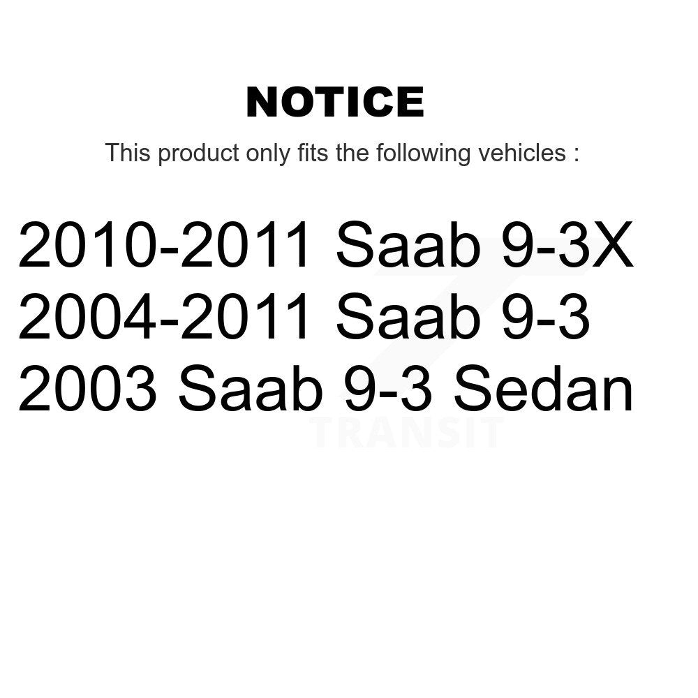 Wheel Bearing And Hub Assembly Front Pair For Saab 9-3 9-3X