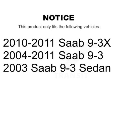 Wheel Bearing And Hub Assembly Front Pair For Saab 9-3 9-3X