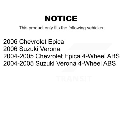 Wheel Bearing And Hub Assembly Front Pair For Chevrolet Epica Suzuki Verona