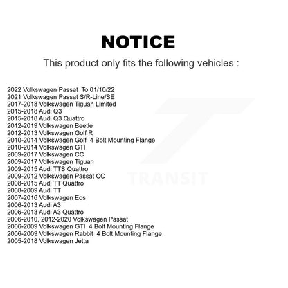 Wheel Bearing Hub Assembly Front Pair For Volkswagen Jetta Tiguan Passat Audi Q3