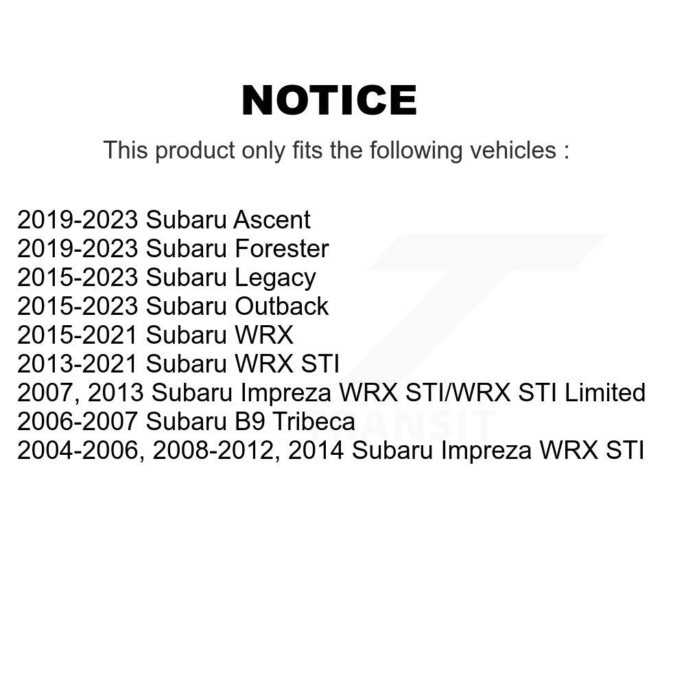 Wheel Bearing Hub Assembly Front Pair For Subaru Outback Impreza Forester Ascent