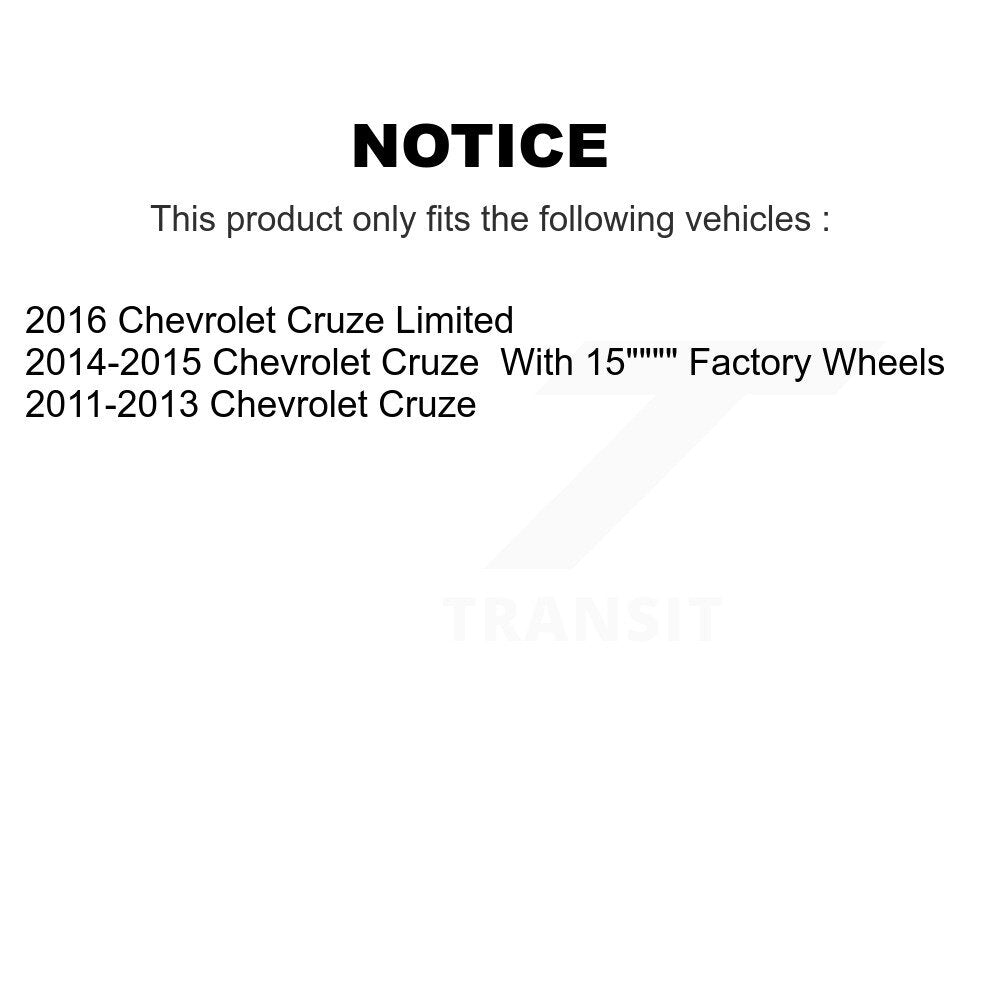 Wheel Bearing And Hub Assembly Front Pair For Chevrolet Cruze Limited