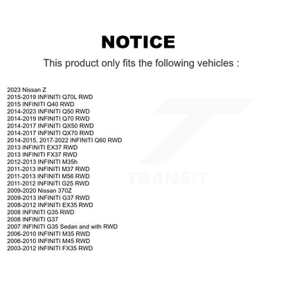 Wheel Bearing Hub Assembly Front Pair For INFINITI Q50 G37 QX50 EX35 Nissan FX35
