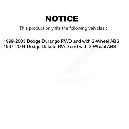 Wheel Bearing And Hub Assembly Front Pair For Dodge Dakota Durango