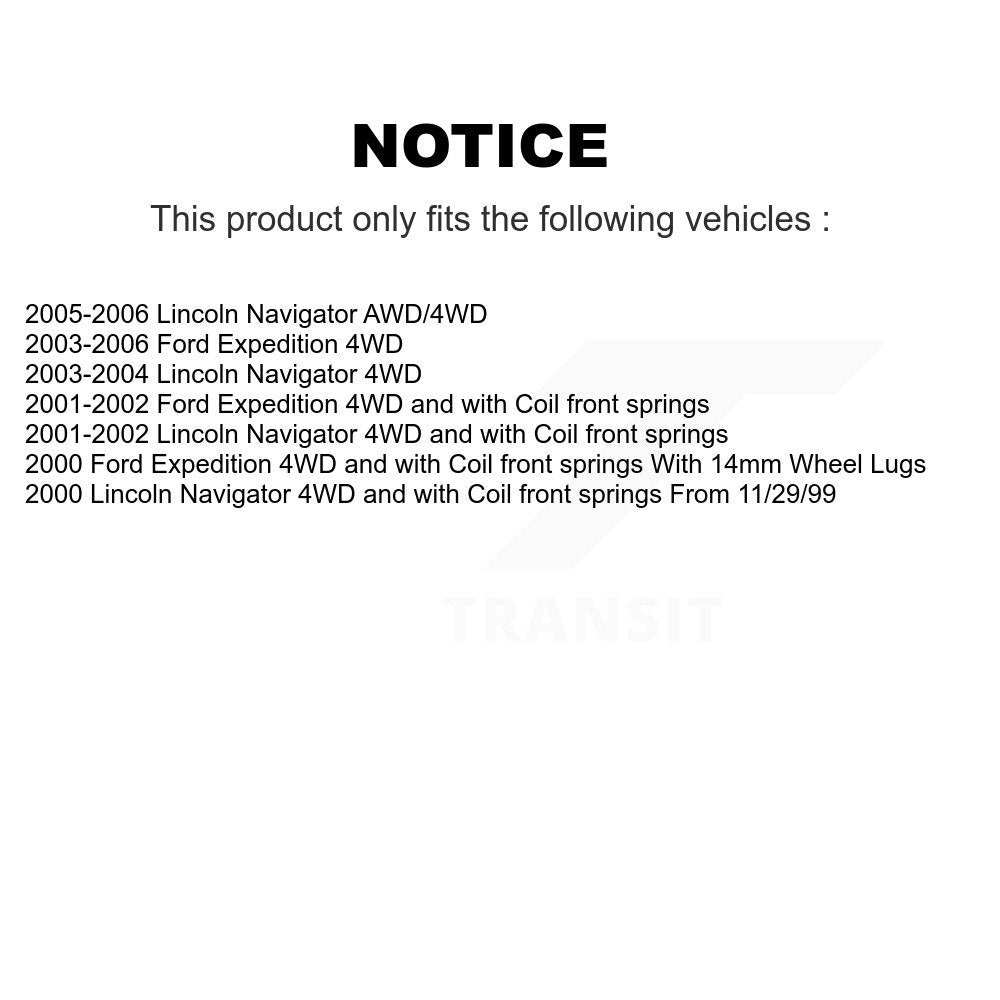 Wheel Bearing And Hub Assembly Front Pair For Ford Expedition Lincoln Navigator