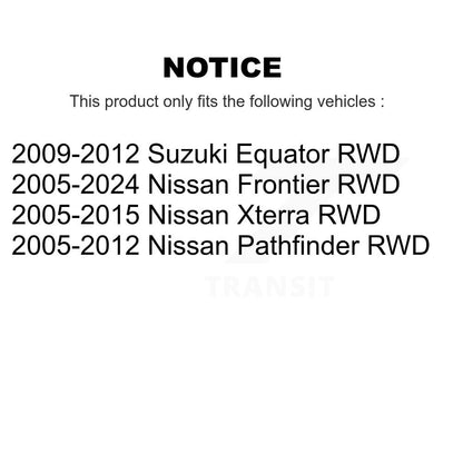 Wheel Bearing Hub Assembly Front Pair For Nissan Frontier Pathfinder Xterra RWD