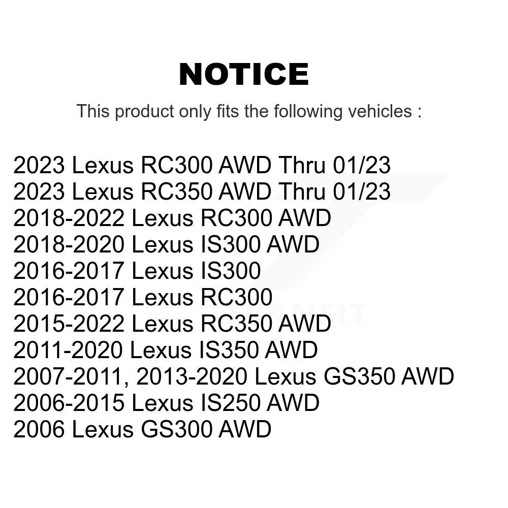 Wheel Bearing And Hub Assembly Front Kit For Lexus IS250 IS300 IS350 GS350 RC350