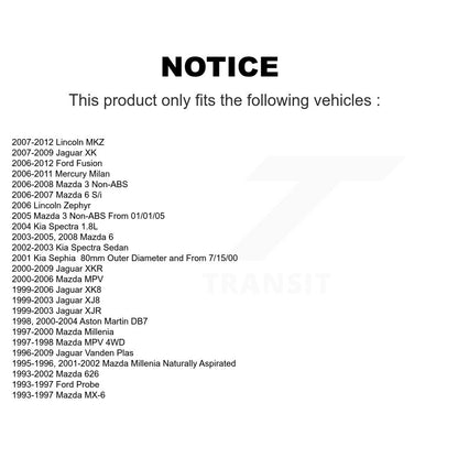 Wheel Bearing Front Pair For Mazda Ford Fusion 3 6 Lincoln MKZ Jaguar MPV Vanden