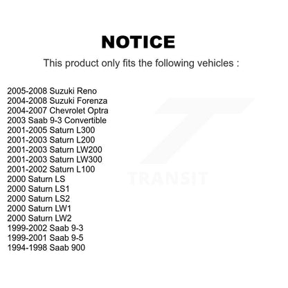 Wheel Bearing Front Pair For Chevrolet Optra Saab Saturn 9-3 L200 L300 900 9-5