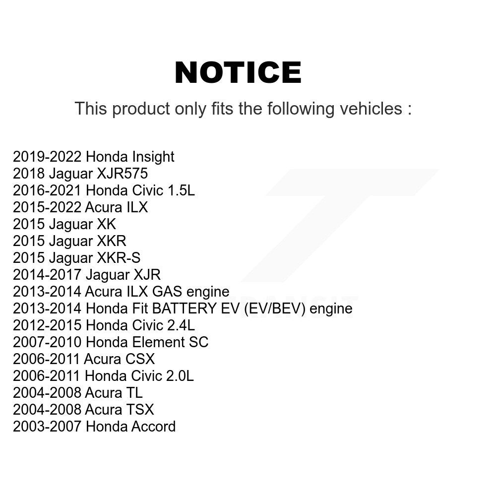 Wheel Bearing Front Pair For Honda Civic Acura Accord ILX Fit TL CSX TSX Element