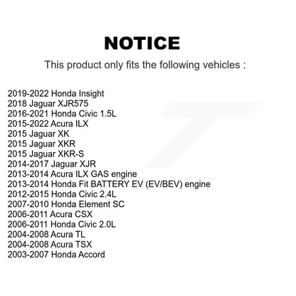 Wheel Bearing Front Pair For Honda Civic Acura Accord ILX Fit TL CSX TSX Element