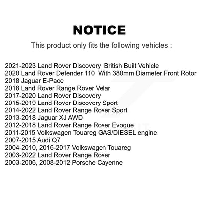 Wheel Bearing Front Pair For Land Rover Range Sport Volkswagen Touareg Audi Q7