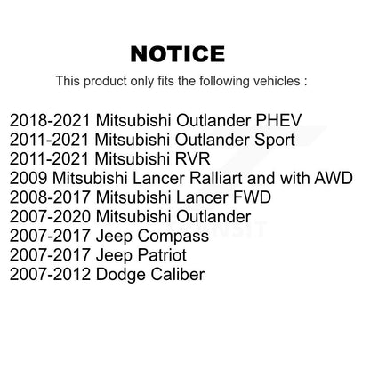 Wheel Bearing Front Pair For Mitsubishi Jeep Outlander RVR Lancer Patriot Dodge